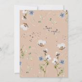 ガールワイルドフラワー書道赤ちゃんシャワー招待状 招待状 (裏面)
