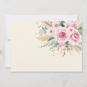 ガールワイルドフラワー1st誕生日パーティー写真 サンキューカード (裏面)