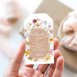 ガールワイルドフラワー1st誕生日パーティー ギフトタグ