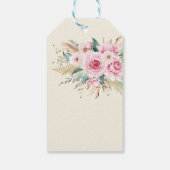 ガールワイルドフラワー1st誕生日パーティー ギフトタグ (裏面)