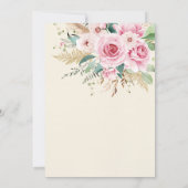 ガールワイルドフラワー1st誕生日パーティー サンキューカード (裏面)