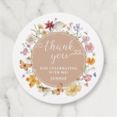 ガールワイルドフラワー1st誕生日パーティー フェイバータグ (正面)