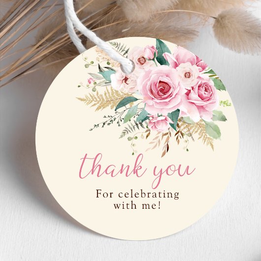 ガールワイルドフラワー1st誕生日パーティー フェイバータグ