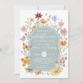 ガールワイルドフラワー1st誕生日パーティー 招待状 (正面)