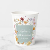 ガールワイルドフラワー1st誕生日パーティー 紙コップ (正面)