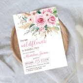 ガールワイルドフラワー2nd誕生日パーティー 招待状