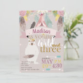 ガールワイルドボホサード誕生日 招待状 (スタンド正面)