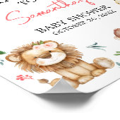 ガールワイルドワンサファリベイビーシャワーウェルカム ポスター (角)