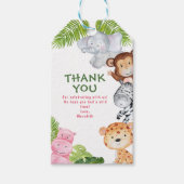 ガールワイルドワンサファリ1st第1誕生日ギフトラベル ギフトタグ (正面)