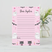 ガール不気味ハロウィーン時間カプセルノートメイスン サンキューカード (スタンド正面)