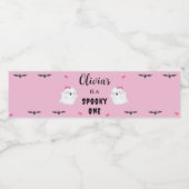 ガール不気味ハロウィーン誕生日パーティー ペットボトルラベル (シングルラベル)