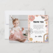 ガール不気味幽霊誕生日写真サンキューカード サンキューカード (正面)