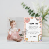 ガール不気味幽霊誕生日写真サンキューカード サンキューカード (スタンド正面)
