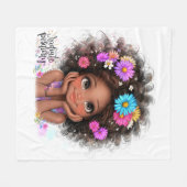 ガール予測できなラジエートポジティビティフリースブランケット フリースブランケット (正面(横))