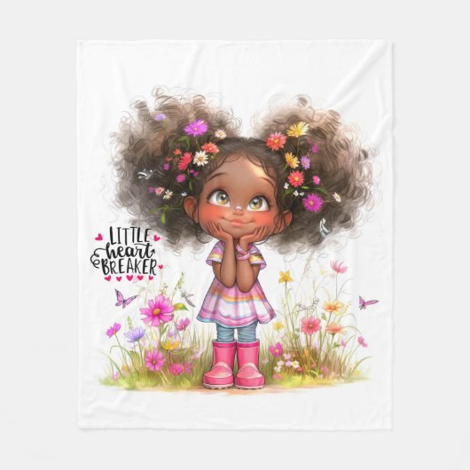 ガール予測できなリトルハートブレイカー フリースブランケット (正面)