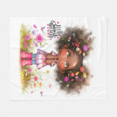 ガール予測できなリトルハートブレイカー フリースブランケット (正面(横))