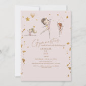 ガール体操タンブル&トワイルバースデーパーティー 招待状 (正面)