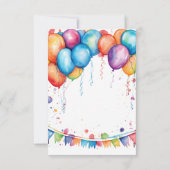 ガール体操バースデーパーティーフラットサンキューカード サンキューカード (裏面)