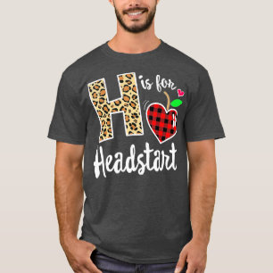 ガール初日ヘッドスタートレオパード後部学校 Tシャツ