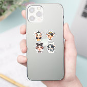 ガール動物愛好家 シール (スマートフォン)