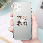 ガール動物愛好家 シール (スマートフォン)