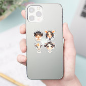 ガール動物愛好家 シール (スマートフォン)