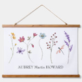 ガール名キャンバスフラグ |名パーソナライズされた前記号 吊り下げ型タペストリー (正面)