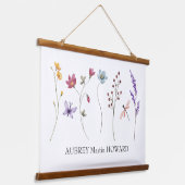 ガール名キャンバスフラグ |名パーソナライズされた前記号 吊り下げ型タペストリー (傾斜あり)