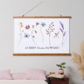 ガール名キャンバスフラグ |名パーソナライズされた前記号 吊り下げ型タペストリー (寝室)