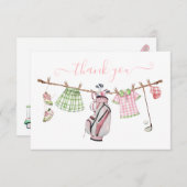 ガール名門私立校風のゴルフクロースラインありがとうご注意 (正面/裏面)