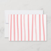 ガール名門私立校風のゴルフ物干しおむつラッフルカード 招待状 (裏面)