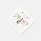 ガール名門私立校風のゴルフ赤ちゃんシャワー物干し スタンダードカクテルナプキン (角)