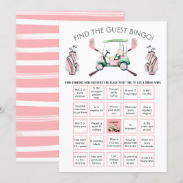 ガール名門私立校風のゴルフFind the Guest BINGO 招待状