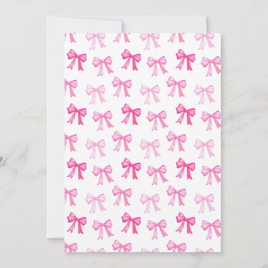 ガール名門私立校風のドール誕生日コケット 招待状 (裏面)