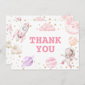 ガール宇宙誕生日 サンキューカード (正面/裏面)