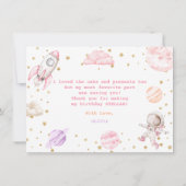 ガール宇宙誕生日 サンキューカード (裏面)