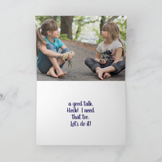 ガール対ガール勇気付けられるカード サンキューカード (内部)