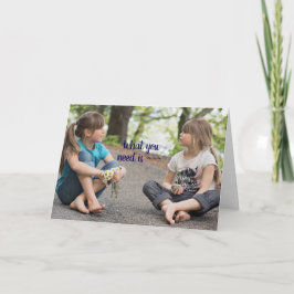 ガール対ガール勇気付けられるカード サンキューカード