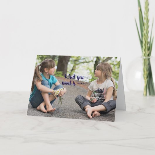 ガール対ガール勇気付けられるカード サンキューカード (正面)