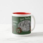 ガール小妖精や小人オンリースホリデーパーソナライズされた写真 ツートーンマグカップ (正面右)
