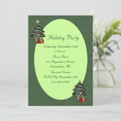 ガール小妖精や小人ツリークリスマスホリデイ 招待状 (スタンド正面)