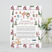 ガール小妖精や小人 |キッズクリスマス小妖精や小人さよならレターカード 招待状 (スタンド正面)