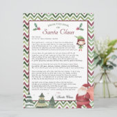 ガール小妖精や小人 |リタイアレターChristmas Santas Desk 招待状 (スタンド正面)