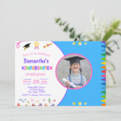 ガール幼稚園卒業パーティー招待状 招待状 (スタンド正面)