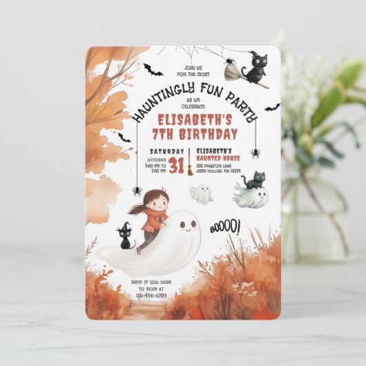 ガール幽霊ライダーハローウィンパーティ 招待状 (スタンド正面)