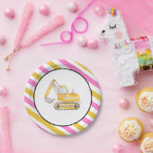 ガール建築車両プレート ペーパープレート (パーティー)