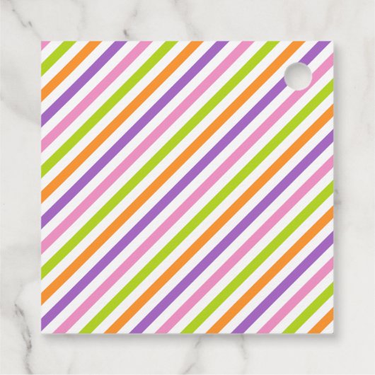 ガール恐竜の誕生日パーティーありがとうメッセージカード フェイバータグ (裏面)