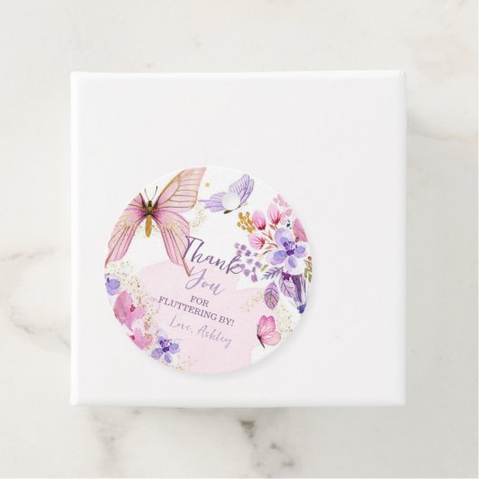 ガール感謝していーで羽ばたく蝶誕生日の好意 フェイバータグ (インサイチュ)