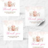 ガール我々は心底から待つことができるベビー スクエアシール