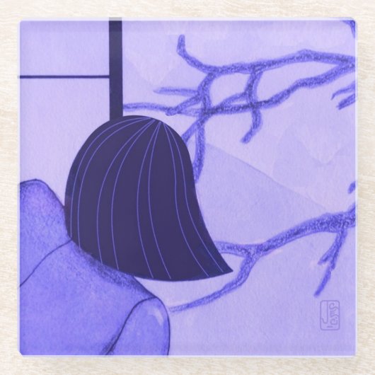 ガール日本のウィンタークラッシーガラスコースター ガラスコースター (正面)